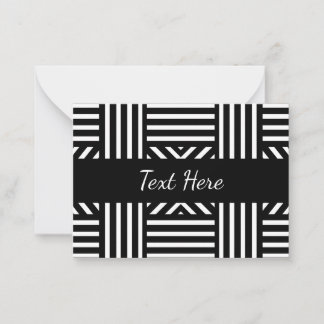 Black and White Abstract Card