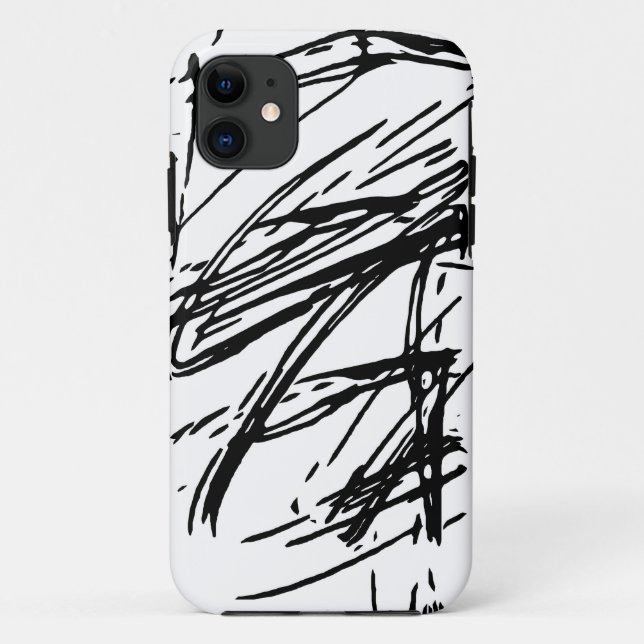 Black and white abstract Case-Mate iPhone case (Back)