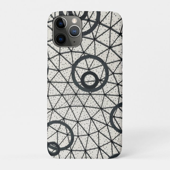 Black and White Abstract Circles Case-Mate iPhone Case (Back)
