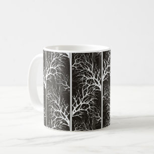 Black and white abstract coffee mug