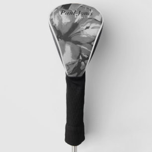 black and white abstract contempory golf head cover