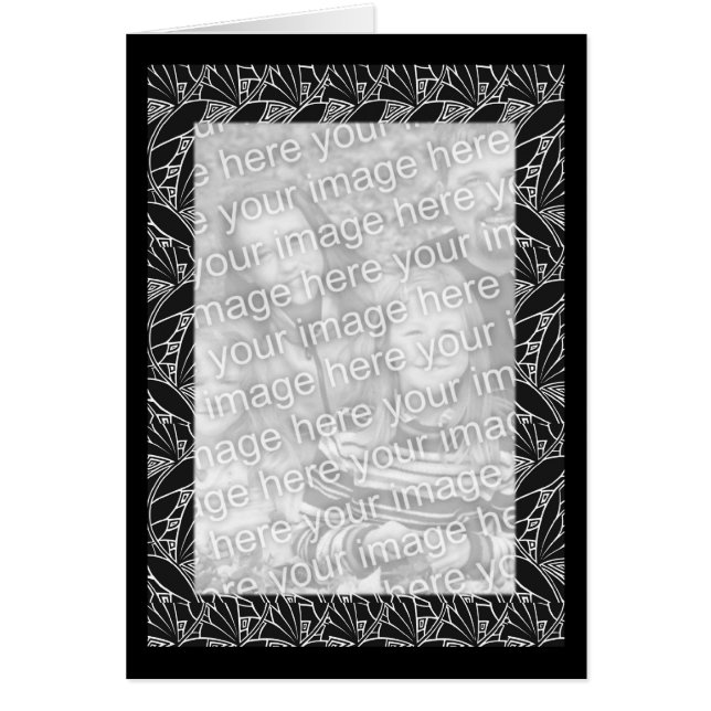 Black And White Abstract Design Photo Card (Front)