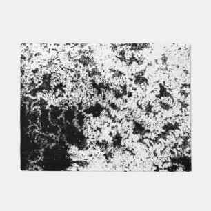 Black and White Abstract Dirt "Clouds" Formation Doormat