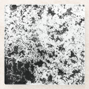 Black and White Abstract Dirt "Clouds" Formation Glass Coaster