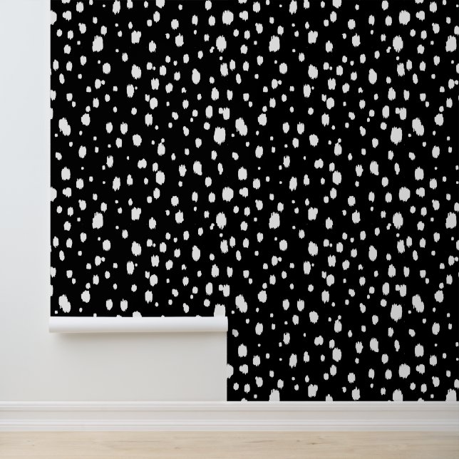 Black and White Abstract Dots Wallpaper (Application)