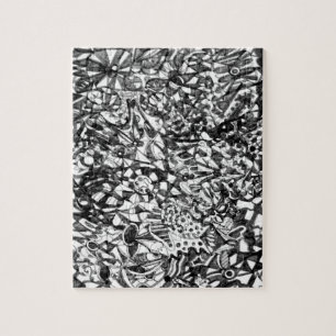 Black And White Abstract Drawing Puzzle