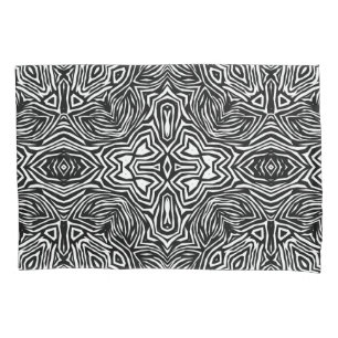 Black and white abstract geometric modern pattern pillowcase