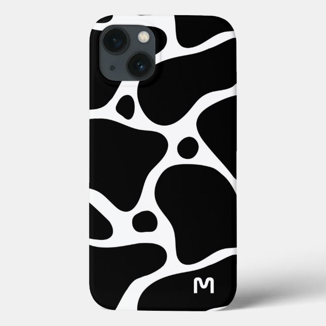 Black and white abstract giraffe pattern Case-Mate iPhone case (Back)