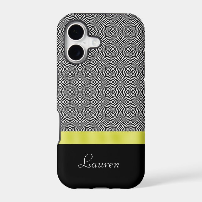 Black and White Abstract Gold iPhone 5 Case (Back)