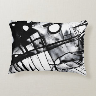 Black and White Abstract Home Throw Decorative Cushion