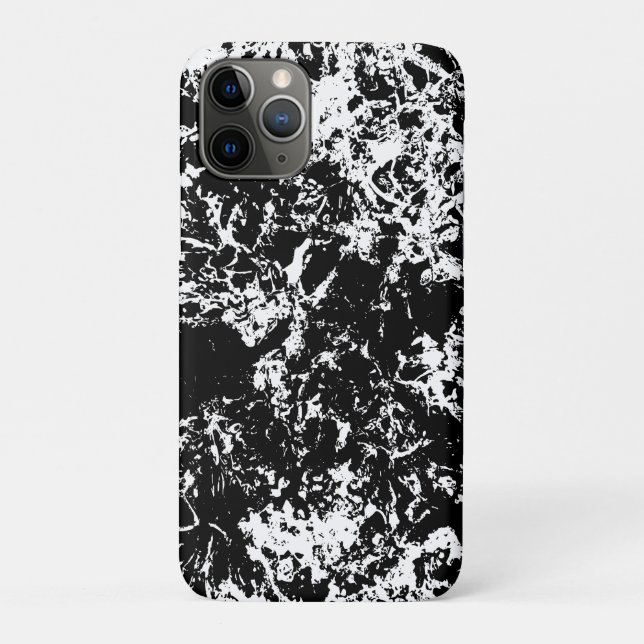 Black and White Abstract Ice Formation Case-Mate iPhone Case (Back)