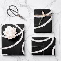Black And White Abstract Line Brush Strokes