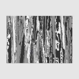 Black and White Abstract Linear Print Tissue Paper