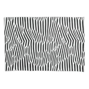 Black and White Abstract Lines Artsy Pillowcase