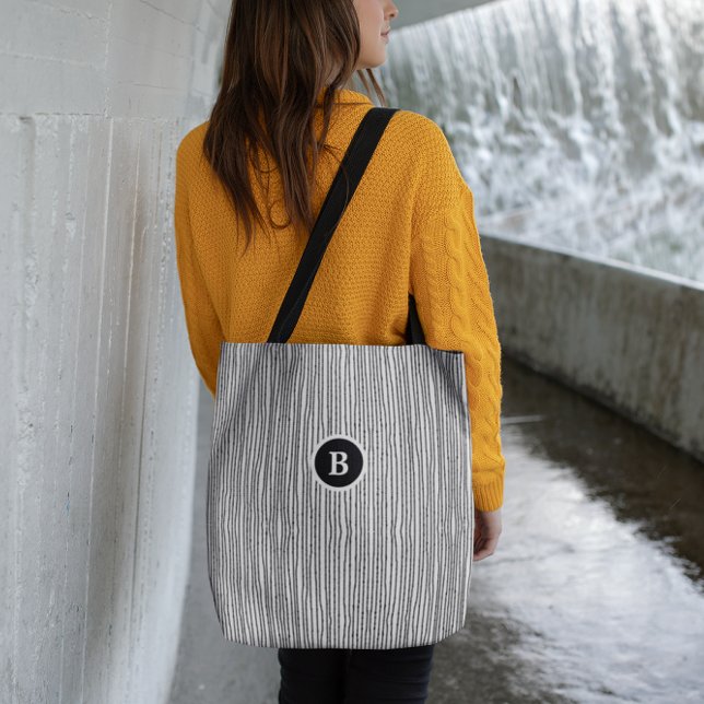 Black and White Abstract Lines  Tote Bag (Creator Uploaded)