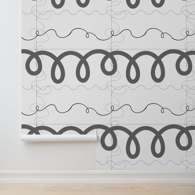 Black and White Abstract Lines Wallpaper (Application)