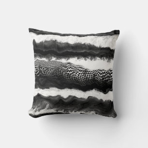 Black and White Abstract Modern Illusion Art Cushion