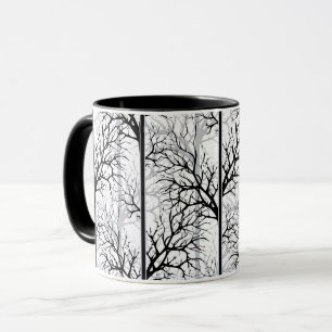 Black and white abstract mug