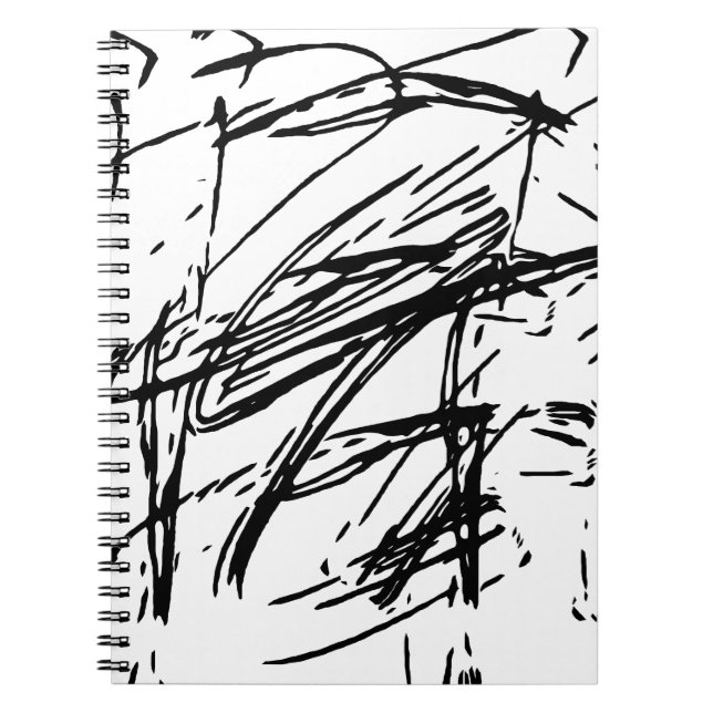 Black and white abstract notebook (Front)