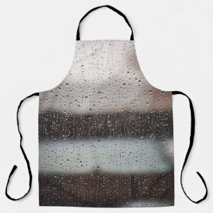 Black and white abstract painting apron