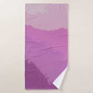 BLACK AND WHITE ABSTRACT PAINTING BATH TOWEL