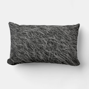 Black and white abstract painting lumbar cushion
