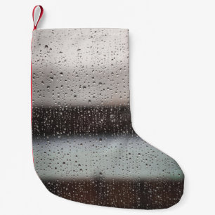 Black and white abstract painting small christmas stocking