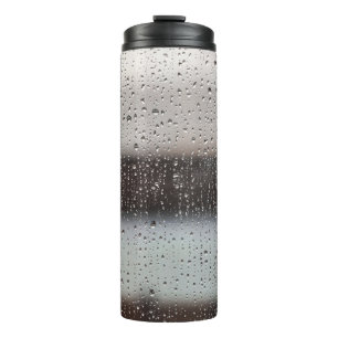 Black and white abstract painting thermal tumbler