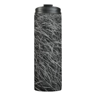 Black and white abstract painting thermal tumbler