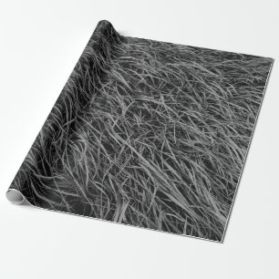 Black and white abstract painting wrapping paper
