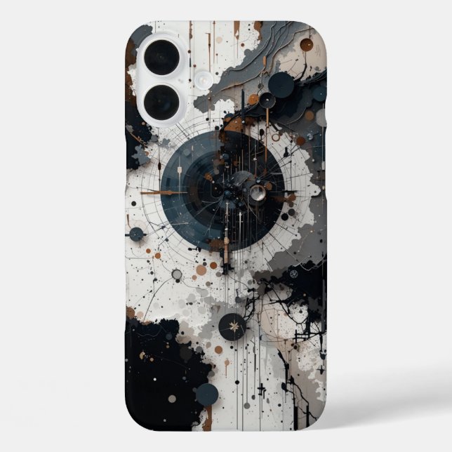Black and White Abstract Pattern Case-Mate iPhone Case (Back)