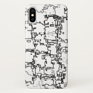 Black and White Abstract Pattern iPhone X Case