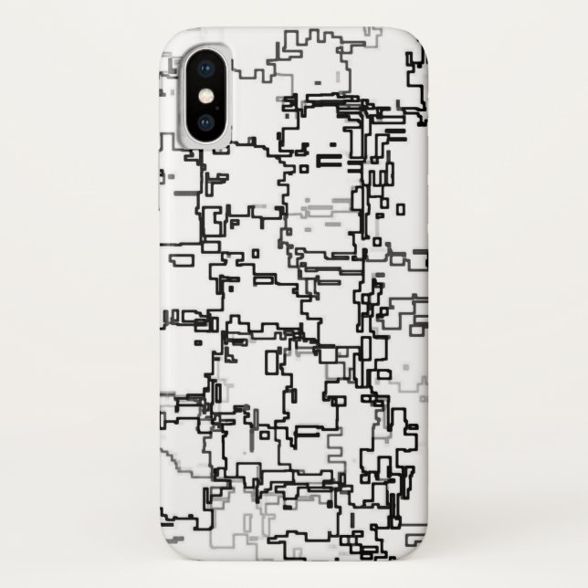 Black and White Abstract Pattern Case-Mate iPhone Case (Back)