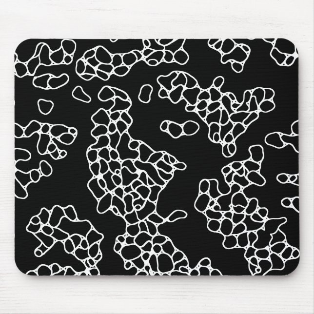 Black and White Abstract Pattern Mouse Pad (Front)