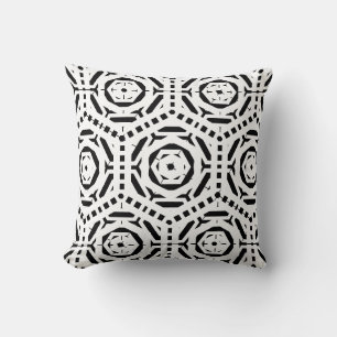 Black and white abstract pattern solid back cushion