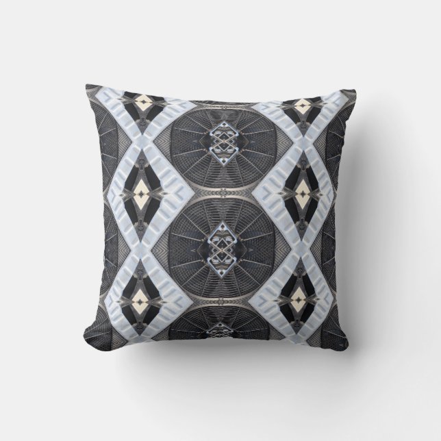 Black and white abstract pillow (Front)