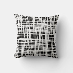 Black and white abstract pillow