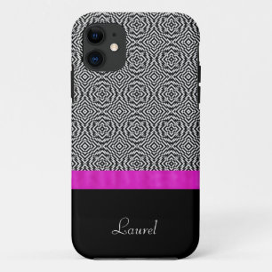 Black and White Abstract Pink iPhone 5 Case