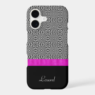 Black and White Abstract Pink iPhone 5 Case