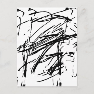 Black and white abstract postcard