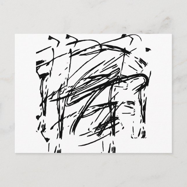 Black and white abstract postcard (Front)