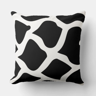 BLACK AND WHITE abstract print Cushion
