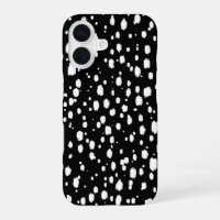 Black and White Abstract Scattered Dots