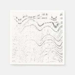 Black And White Abstract Swirl Rustic Wedding Napkin