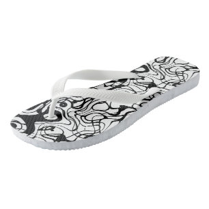 Black and White Abstract Thongs