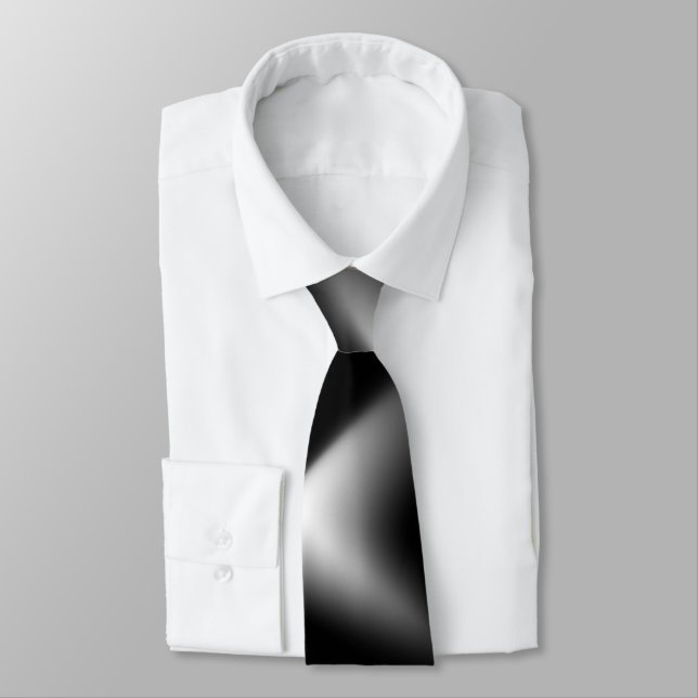 Black and White Abstract Tie (Tied)