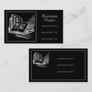 Black And White Academia  Business Card