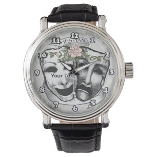 Black and White  Actor Masks Watch