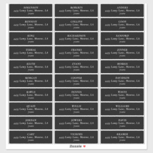 BLACK AND WHITE Address Labels