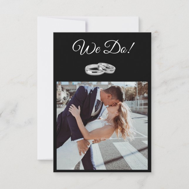 Black and White Affair-Wedding- Invitation (Front)